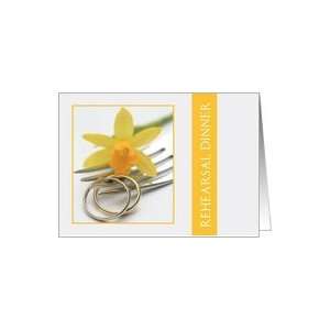  yellow daffodil wedding rehearsal dinner Card Health 