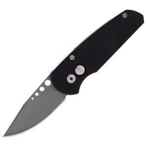 Pro Tech Runt 2 Knife with Black Handle and Bead Blast Blade  