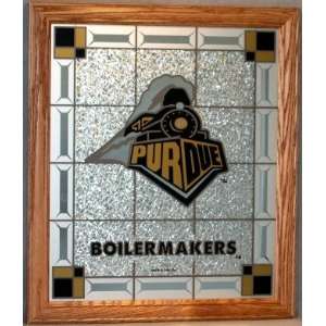    Purdue Boilermakers Stained Glass Wall Plaque: Sports & Outdoors