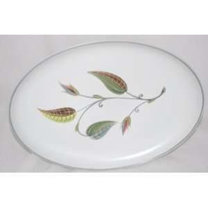  DENBY Spring Pattern Oval Serving Platter 12 1/2   Stoneware 