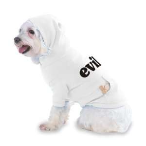 evil Hooded T Shirt for Dog or Cat LARGE   WHITE Pet 