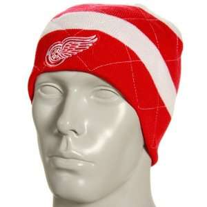   Detroit Red Wings Red Band Reversible Knit Beanie: Sports & Outdoors