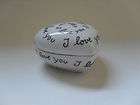 Limoges Porcelain Ring Trinket I Love You Heart Box EUC