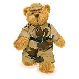   Ribbon Military Armed Forces Desert Camo Teddy Bear: Toys & Games