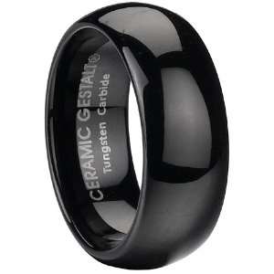 Tungsten Ring. 8mm width. Domed & Polished. Unique wedding band design 