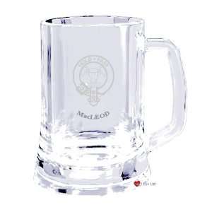  Macleod Clan Crest 500ml Engraved Glass Tankard Patio 