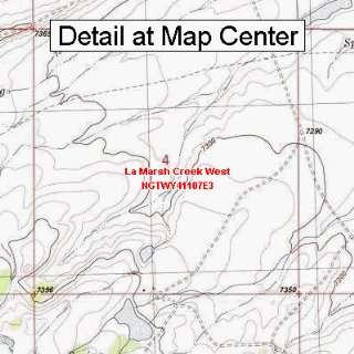 USGS Topographic Quadrangle Map   La Marsh Creek West, Wyoming (Folded 