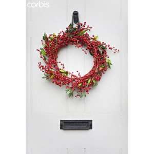   Wreath Hanging on a Front Door   Removable Graphic: Home & Kitchen