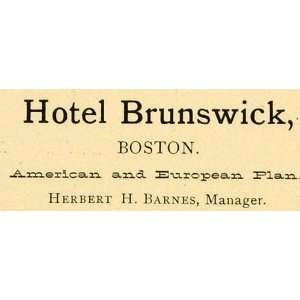   Boston Herbert H Barnes Boylston Street   Original Print Ad Home
