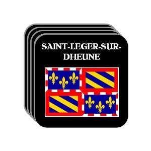   Burgundy)   SAINT LEGER SUR DHEUNE Set of 4 Mini Mousepad Coasters