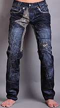 3mu Mens Designer Jeans Pant Denim Low Rise Feather W28 30 32 34 36 
