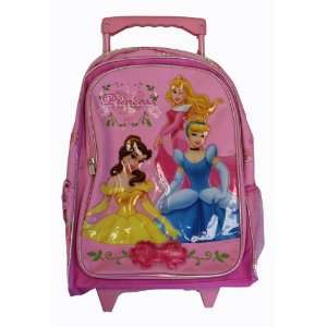   Rolling BackPack   Disney Princesses Large Rolling School Bag: Toys