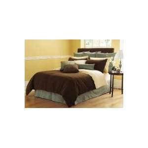 Chocolate Faux Urban Suede King Duvet Cover: Home 