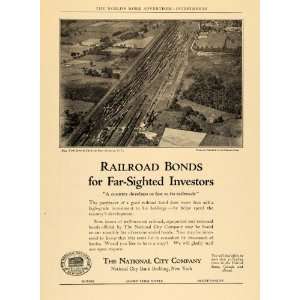  1924 Ad National City Railroad Bonds NY Central Yards 