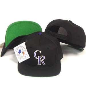  MLB COLORADO ROCKIE SNAP BACK HAT CAP VINTAGE RETRO BLK 