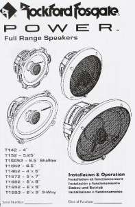 ROCKFORD FOSGATE T1693 400W FULL RANGE SPEAKERS NEW  