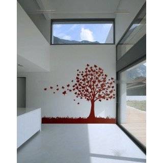  Butterfly Tree and Grass Vinyl Wall Decal Sticker Graphic 