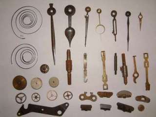 Assorted Clock Parts Mantel/Carriage Antique Spares Repairs hand cog 