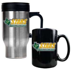 Dallas Stars NHL Stainless Steel Travel Mug & Black Ceramic Mug Set 