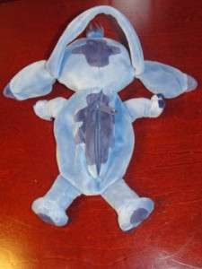 LILO & STITCH Bag Purse Plush Stuffed Toy Zipper Blue Disney And 