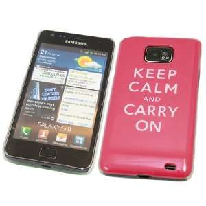 iTALKonline IMPERIAL PINK WHITE KEEP CALM AND CARRY ON Pattern Super 