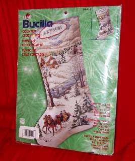 Bucilla Classic Santa 18 Christmas Stocking Counted Cross Stitch