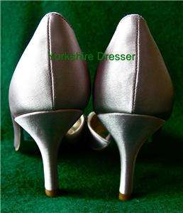 New MONSOON Mink Satin Crystal Beaded KANSAS Bridal Wedding Shoes 
