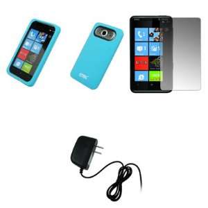   Cover Case + Screen Protector + Home Wall Charger for T Mobile HTC HD7