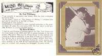 JOHNNY MIZE STORY Hall of Fame promotional card VU MASTER SLIDE  