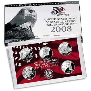 2008 US Mint Quarters Silver Proof Set  