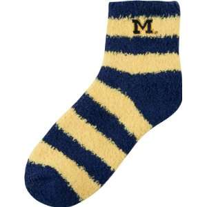  Michigan Wolverines Womens Pro 2 Stripe Sleep Soft Socks 