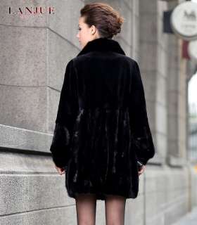 2011 NEW Womens mink fur Minks Coat Marten fur  