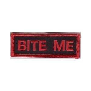 BITE ME RED Quality Embroidered Nice Biker Vest Patch!!