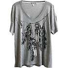 NWT WILDFOX COUTURE AMULET CHAIN OVERSIZE V NECK TEE M aritzia