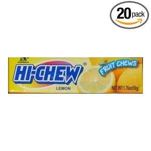 Morinaga Hi Chew, Lemon, 1.76 Ounce Units (Pack of 20)  