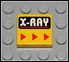   Yellow X Ray Sign ★ 2x2 Tile Pattern Doctor Hospital Minifigure NEW