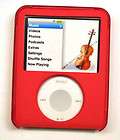 RED RUBBER HARD Case iPod Nano 3G 3 3rd Gen 4GB 8GB