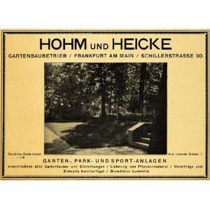  1914 Ad Hohm Heicke Garden Landscape Park Horticulture 