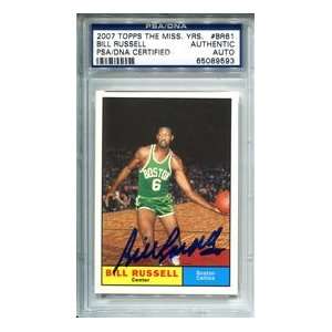  Bill Russell Autographed 2007 Topps Card: Sports 
