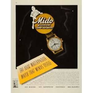  1943 Ad Mido Wrist Watch Willoughby Montreal Mens Fashion 