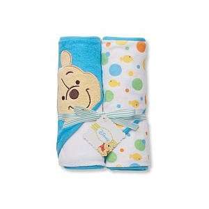  Winnie The Pooh Hooded Towel Set   2 Pack   Boy 