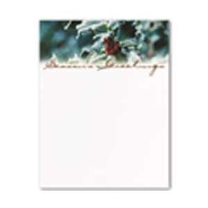   Holly and Berries Letterhead   8.5 x 11   25 Sheets
