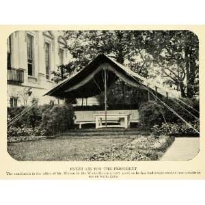  1914 Print President Woodrow Wilson Ventilation Tent 