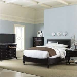 Bundle 03 Modern Traditional Low Profile Sleigh Bedroom Set in Rich 