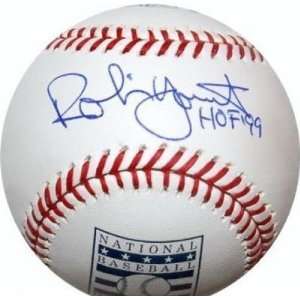  Signed Robin Yount Baseball   NEW HOF IRONCLAD 
