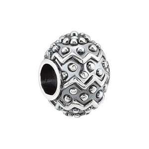  Kera Granulated Easter Egg Bead/Sterling Silver Jewelry