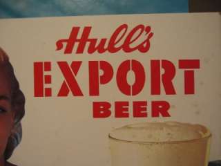 VINTAGE HULLs EXPORT BEER SIGN 15 X 20 NEW HAVEN, CONN  