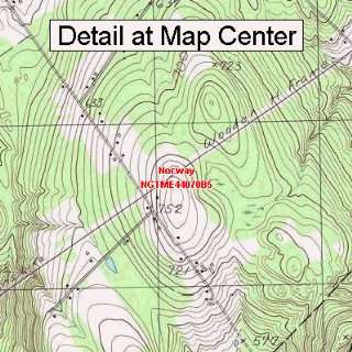  USGS Topographic Quadrangle Map   Norway, Maine (Folded 
