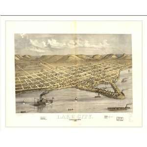  Historic Lake City, Minnesota, c. 1867 (M) Panoramic Map 