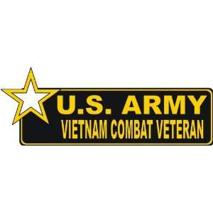 Army Star Vietnam Combat Veteran Vinyl bumper sticker 6 Decal